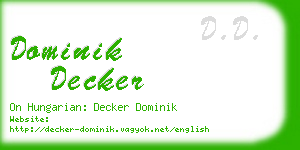 dominik decker business card